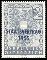 Austria - 1955 - State Treaty Type of 1945 Overprinted in blue