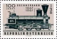 Austria - 1967 - 100th Anniversary of Brenner Railroad
