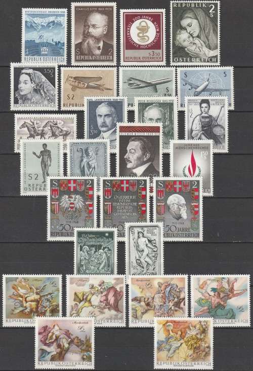 Austria - 1968 - Commemorative Year Set Complete