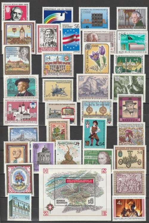 Austria - 1986 - Commemorative Year Set Complete