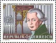 Austria - 1986 - 250th Anniversary of the Birth of Johann Georg Albrechtsberger