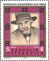Austria - 1986 - 50th Anniversary of the Death of Julius Tandler