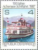 Austria - 1987 -  Shipping on Achensee Centenary Lake Achen