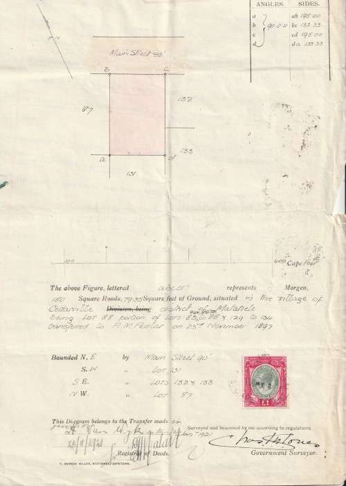 South Africa Union - 1921 - Revenue usage on Deed of Transfer