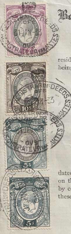 South Africa Union - 1933 - Revenue Usage on Morgage Bond