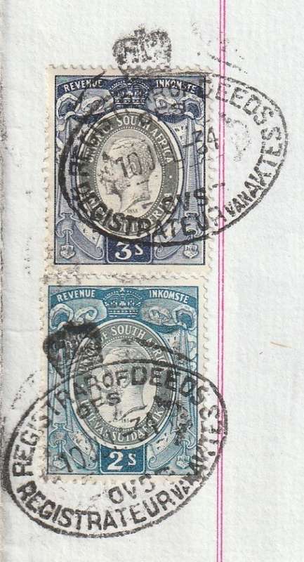 South Africa Union - 1933 - Revenue Usage on Akte van Transport