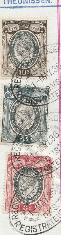 South Africa Union - 1936 - Revenue Usage on Deed of Transfer