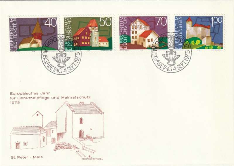 Lichtenstein - 1975 - European Architectural Heritage Year Castles and Keeps