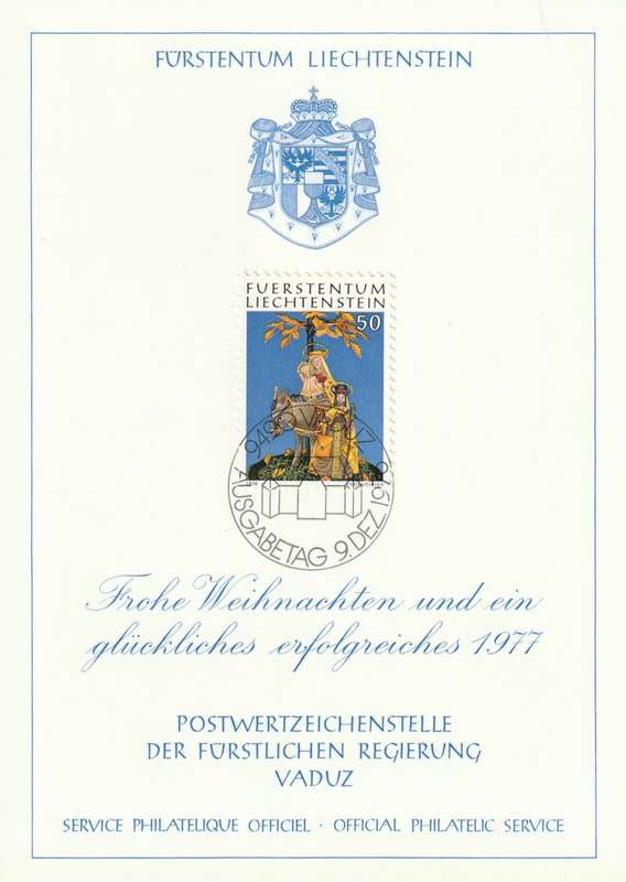 Lichtenstein - 1976 - Christmas Card from Philatelic Services