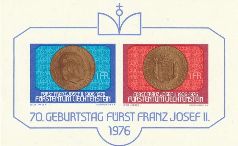Lichtenstein - 1976 - 70th birthday of Prince Franz Joseph II 50fr-Memorial Coin