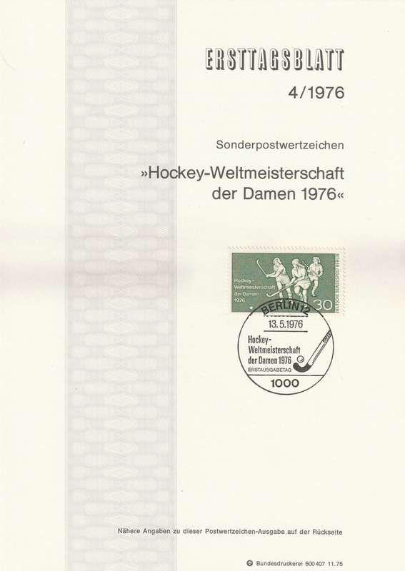 Germany - Berlin - 1976 - Sports Womans Hockey