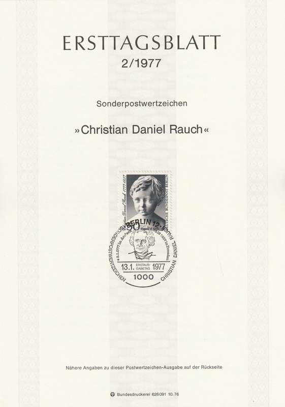 Germany - Berlin - 1977 - Christian Daniel Rausch Sculptor
