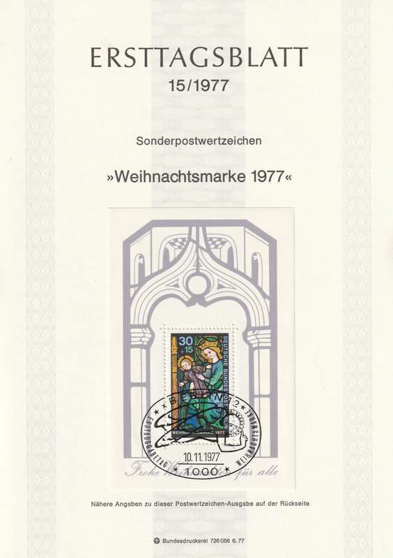 Germany - Berlin - 1977 - Christmas Stained Glass Window