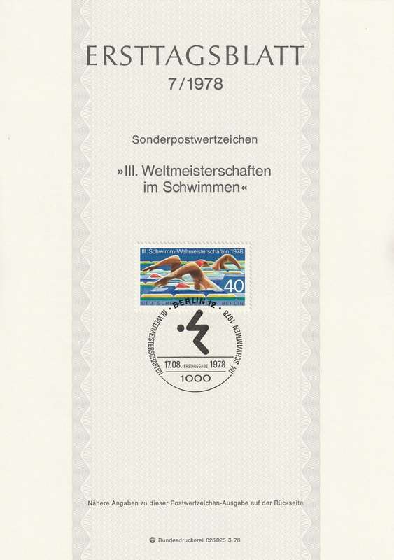 Germany - Berlin - 1978 - 3rd World Swimming Championships