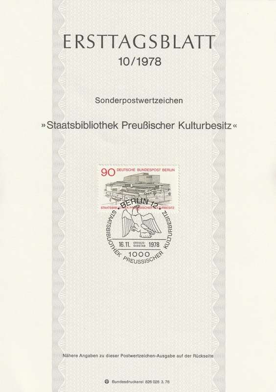 Germany - Berlin - 1978 - Opening of new National Library building