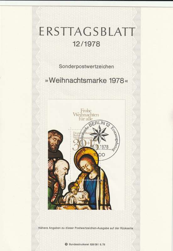 Germany - Berlin - 1978 - Christmas Stained glass window