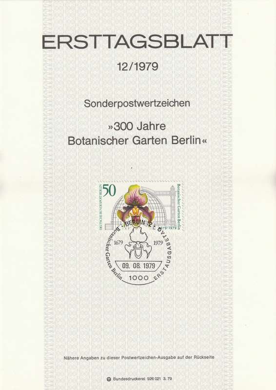 Germany - Berlin - 1979 - Botanical Gardens 300th anniversary