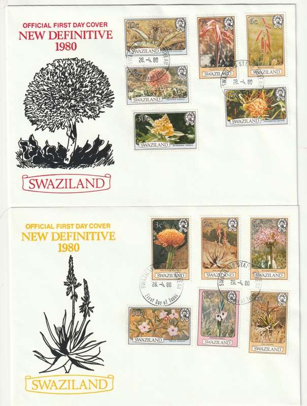Swaziland - 1980 - Flowers Flower Succulents Aloes Definitive