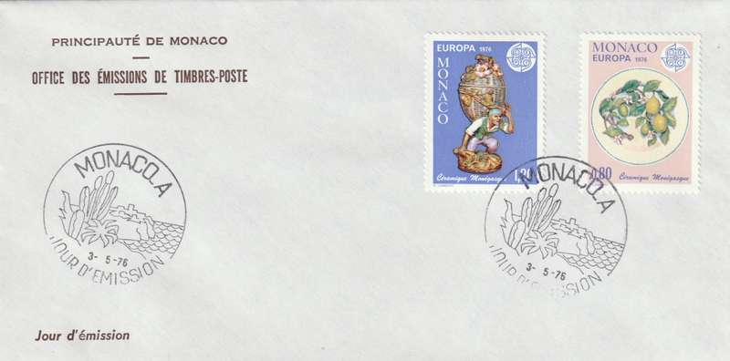 Monaco - 1976 - EUROPA CEPT Ceramics