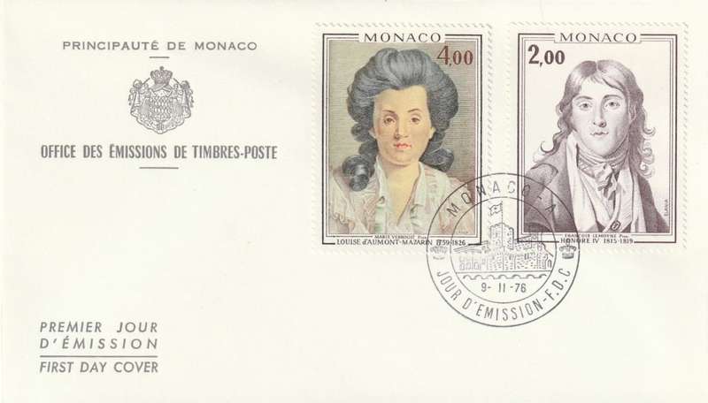 Monaco - 1976 (1967) - Paintings Honore IV Louise dAumont-Mazarin