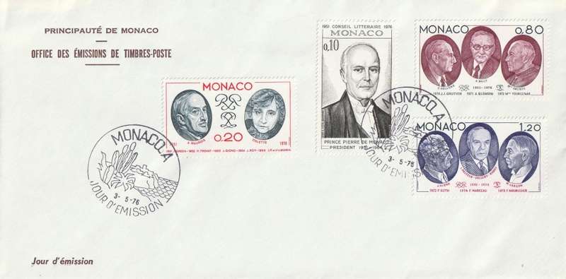 Monaco - 1976 - Literary Council of Monaco 25th anniversary (2 covers)