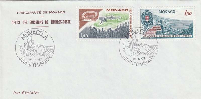 Monaco - 1977 - Lawn Tennis Federation of Monaco 50th anniversary
