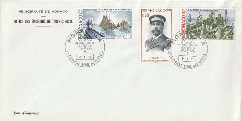 Monaco - 1977 - The Career of a Sailor by Prince Albert I (Set 1 - 3 covers)