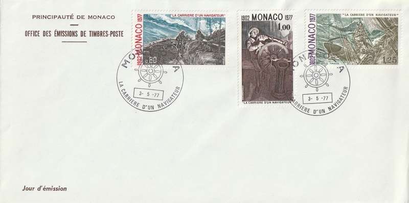 Monaco - 1977 - The Career of a Sailor by Prince Albert I (Set 1 - 3 covers)