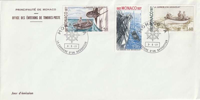 Monaco - 1977 - The Career of a Sailor by Prince Albert I (Set 1 - 3 covers)