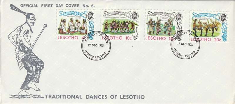 Lesotho - 1975 - Traditional Dances FDC