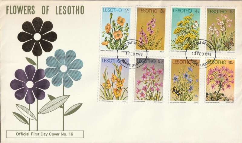 Lesotho - 1978 - Flowers Flora - Complete Set on FDC