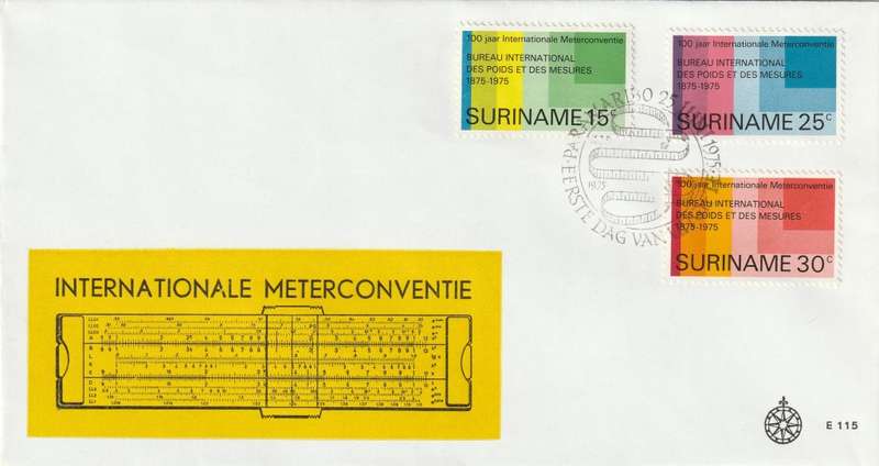 Suriname - 1975 - Centenary of International Meter Convention Paris 1875