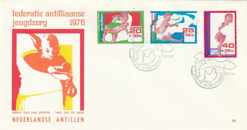 Netherlands Antilles - 1976 - Child Welfare - Different ways of carrying a child
