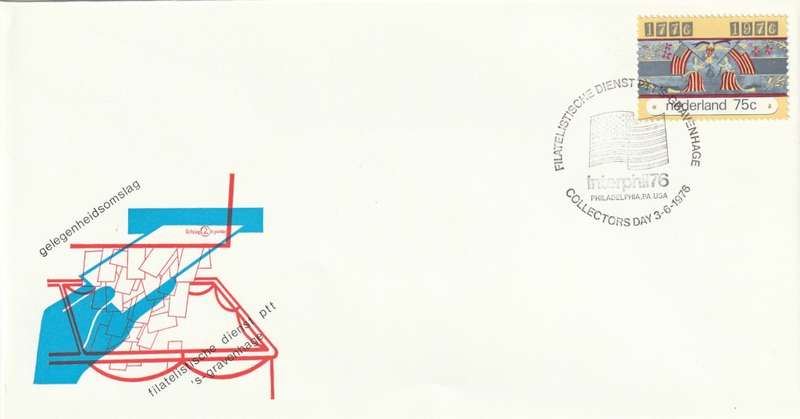 Netherlands - 1976 - American Bicentennial Collectors Day Interphil 76 Commemorative Cover