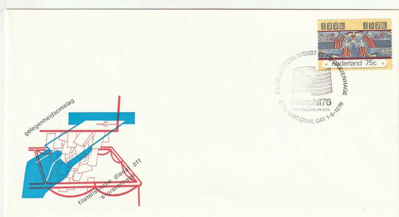 Netherlands - 1976 - American Bicentennial International Day Interphil 76 Commemorative Cover