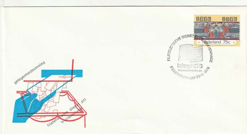 Netherlands - 1976 - American Bicentennial Federation Day Interphil 76 Commemorative Cover
