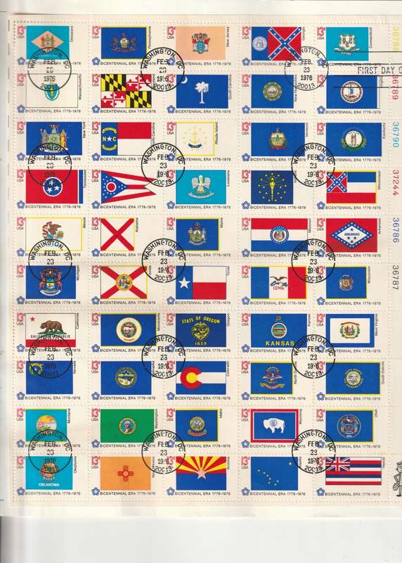 USA - 1976 - Flags of the 50 states folder