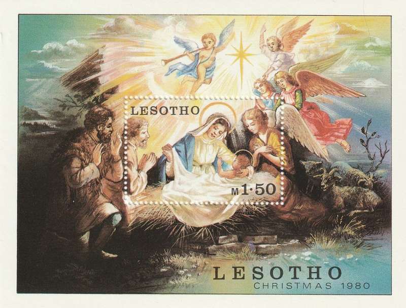 Lesotho - 1980 - Christmas Churches, Chapels and Cathedrals Nativity