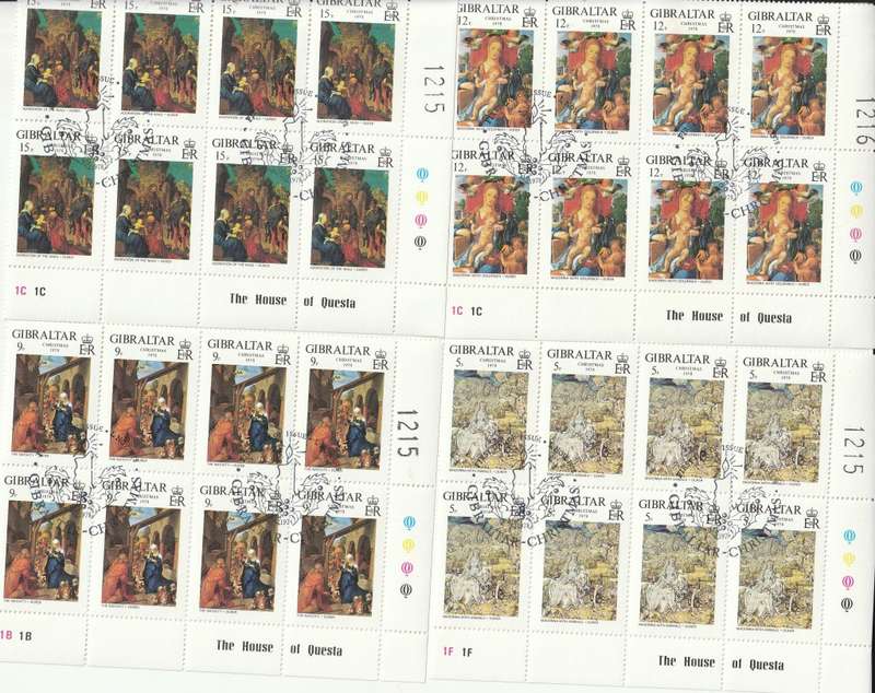 Gibraltar - 1978 - Christmas Control Blocks CTO