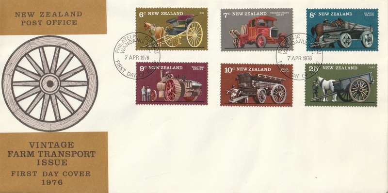 New Zealand - 1976 - Vintage Farm Vehicles