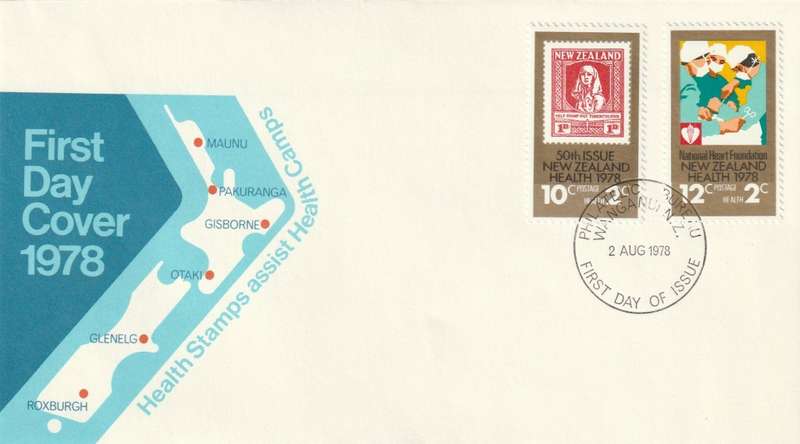 New Zealand - 1978 - Health Stamps on Stamps Heart Foundation