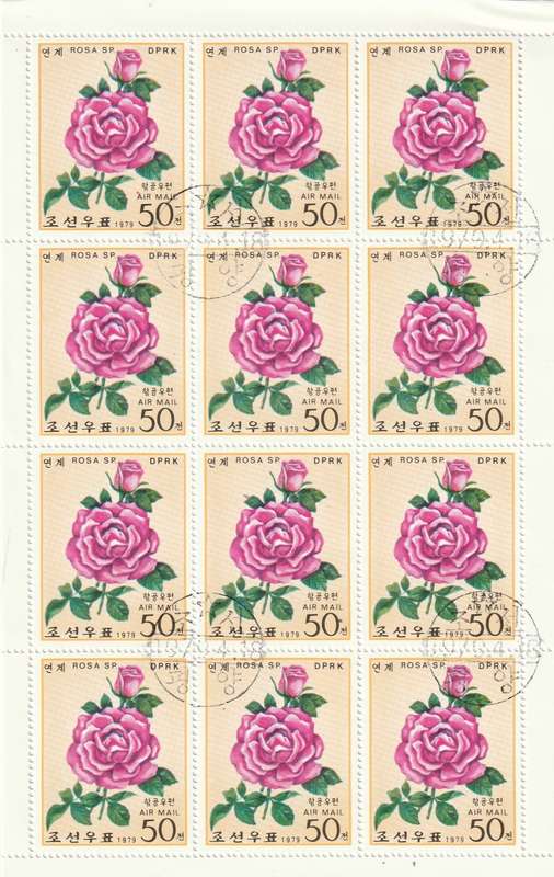 North Korea DPR - 1979 - Roses Flowers