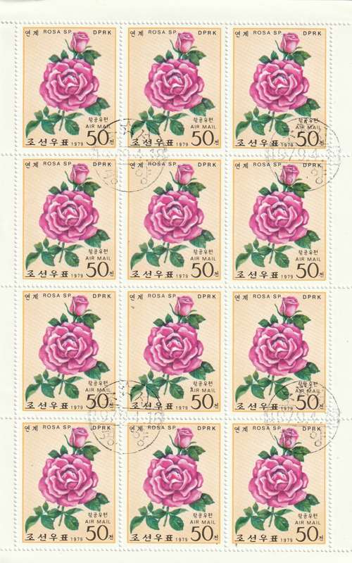 North Korea DPR - 1979 - Roses Flowers