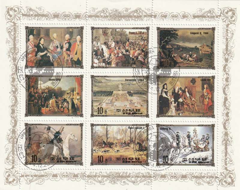 North Korea DPR - 1984 - Historic European Royalty Scenes