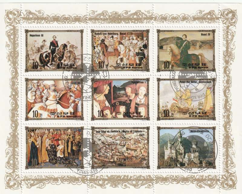 North Korea DPR - 1984 - Historic European Royalty Scenes