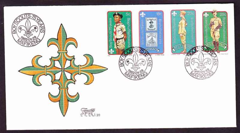 Bophuthatswana - 1982 - Boy Scouts 75 Years Scouting - First Day Cover - Small