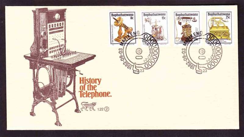 Bophuthatswana - 1982 - History of the Telephone - First Day Cover - Small