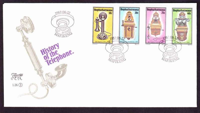 Bophuthatswana - 1983 - History of the Telephone - First Day Cover - Small