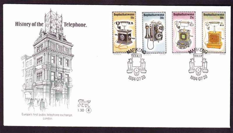 Bophuthatswana - 1984 - History of the Telephone - First Day Cover - Small