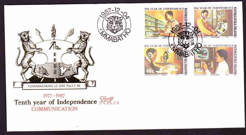 Bophuthatswana - 1987 - Tenth Year of Independence - First Day Cover - Small